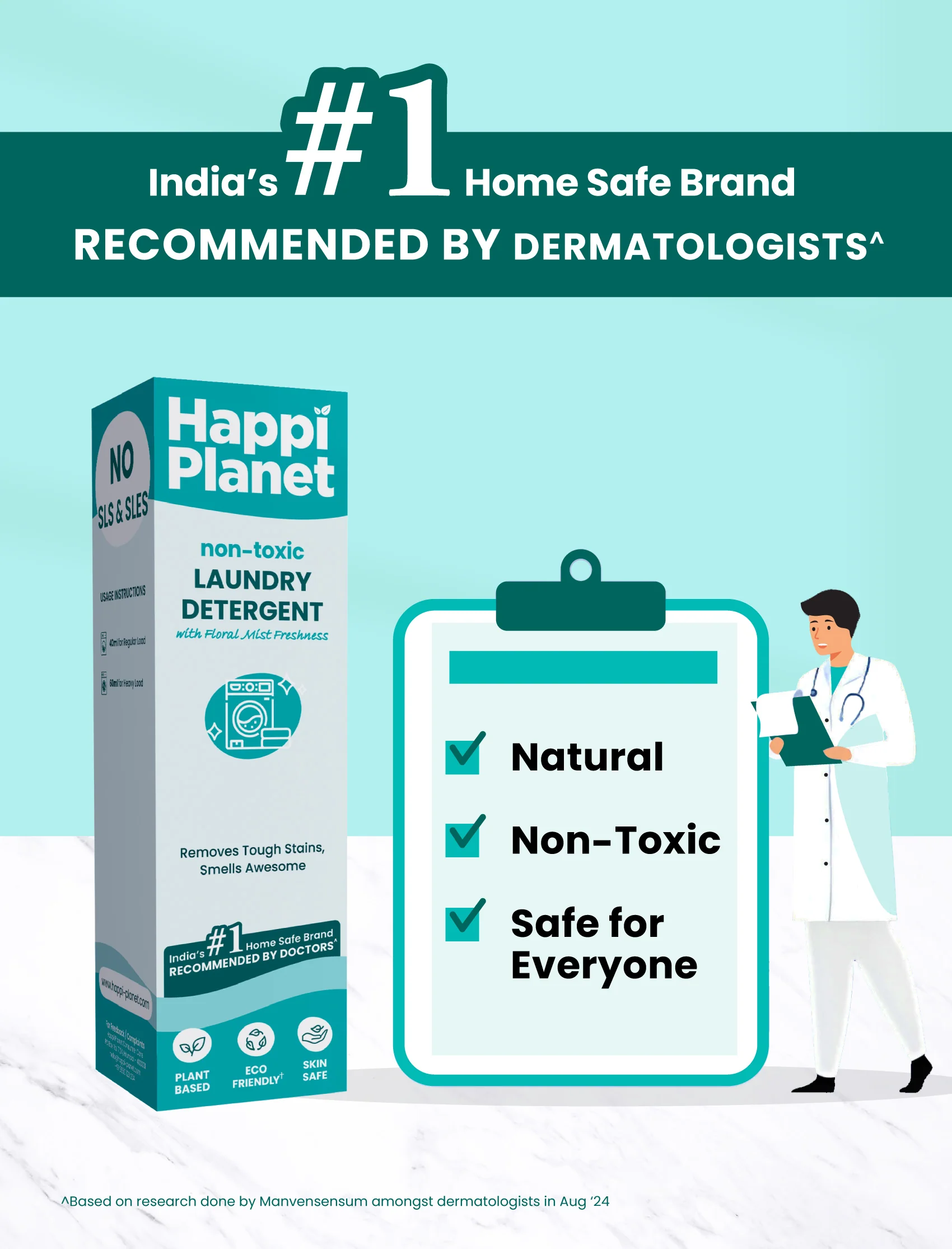 Natural Laundry Detergent Liquid | 1L Pack - Image 4